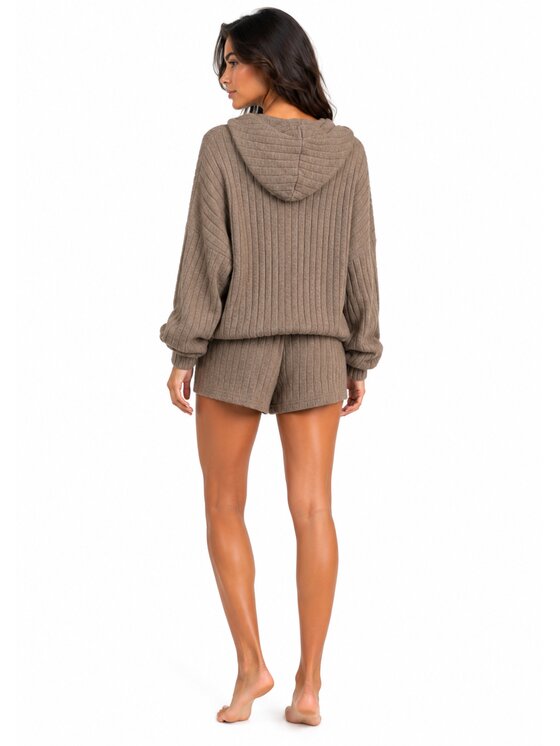 Agatha Studio Agatha Studio Komplet sweter i spodnie materiałowe A26SS-KE-K07 Beżowy Slim Fit