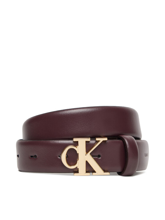 Calvin Klein Calvin Klein Ζώνη Γυναικεία Ck Buckle 30Mm Fixed Belt LV04F7054G Μπορντό