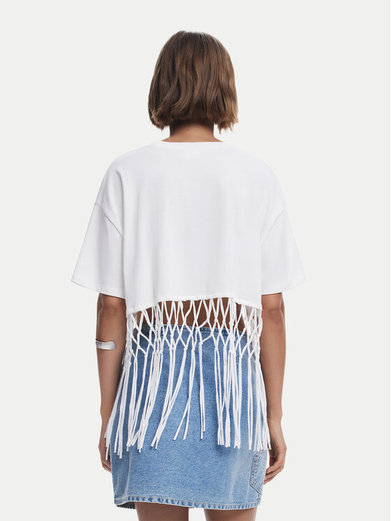 Desigual Desigual Majica 25SWTKAN Écru Regular Fit