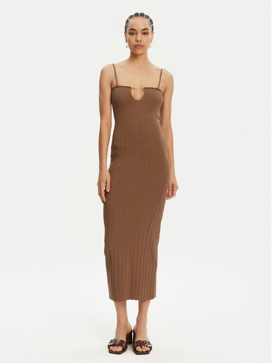 JACQUEMUS JACQUEMUS Kötött ruha 24E241KN358-2355 Barna Regular Fit