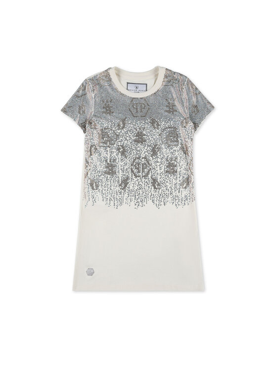 PHILIPP PLEIN PHILIPP PLEIN Sukienka koszulowa 30279 Beżowy Comfortable Fit