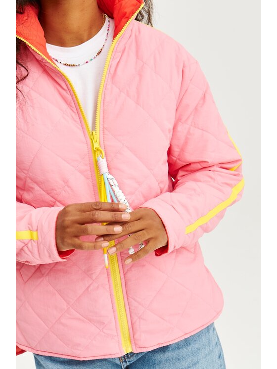 NAOKO NAOKO Bunda pro přechodné období Poppy Citrus Crush Oranžová Regular Fit