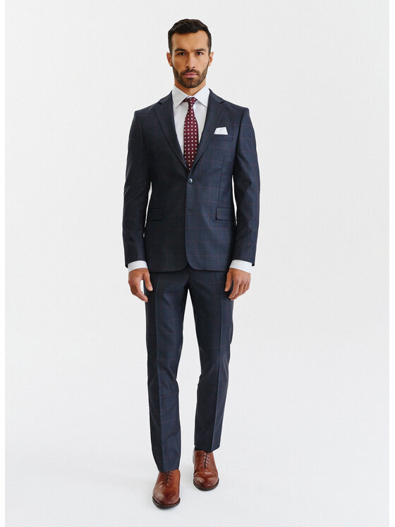 Pako Lorente Pako Lorente Spodnie garniturowe P23SF-6G-002 Granatowy Slim Fit