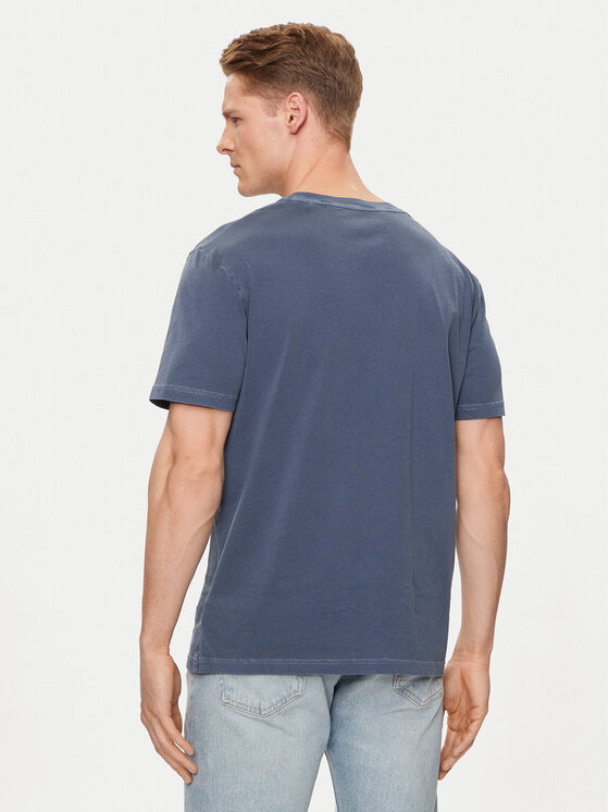 Gant Gant Tričko Sunfaded 2013018 Modrá Regular Fit