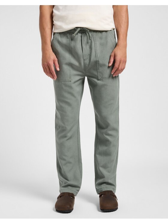 Lee Lee Jeansy UTILITY DRAWSTRING PANT Zielony Loose Fit