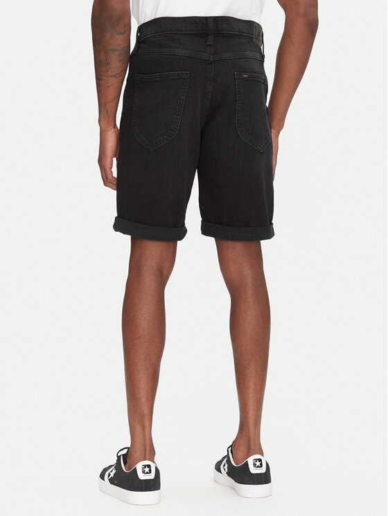 Lee Lee Džinsiniai šortai 5 Pocket 112363930 Juoda Regular Fit