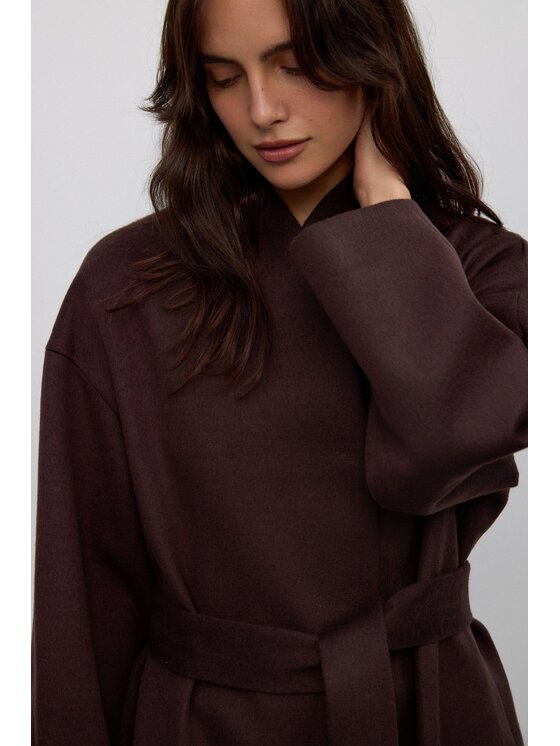 Estro Estro Παλτό ER00117932 Καφέ Loose Fit