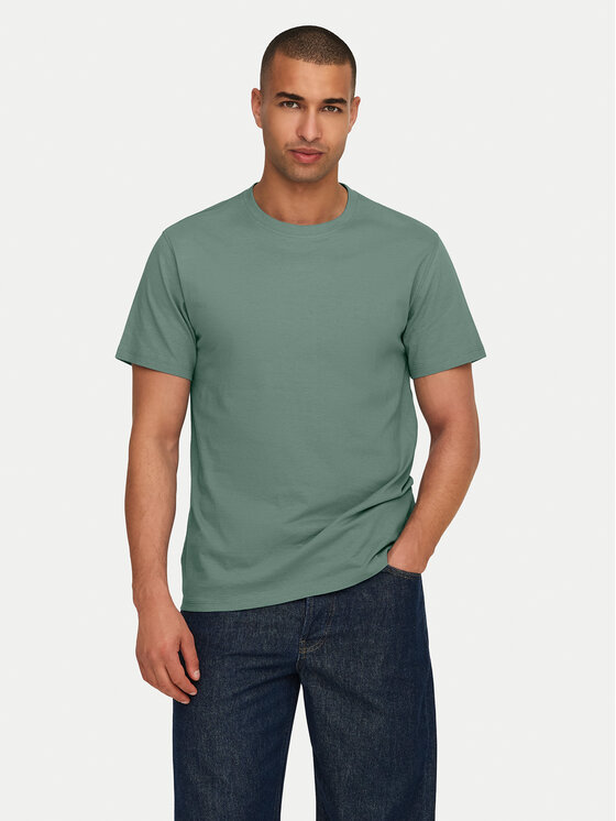 Only & Sons Only & Sons Tricou 22025208 Verde Regular Fit