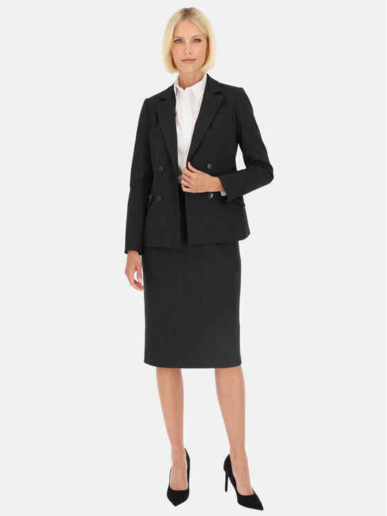 Potis & Verso Potis & Verso Spódnica ołówkowa Kera Czarny Slim Fit