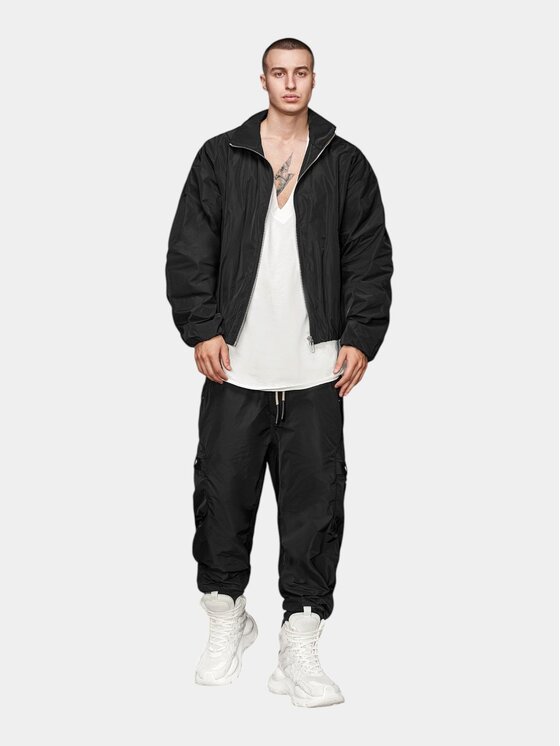 MADE BY SOCIETY MADE BY SOCIETY Kurtka anorak Jacheta Noir Élément - J16694 Czarny Basic Fit