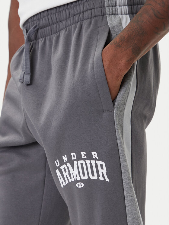 Under Armour Under Armour Spodnie dresowe Ua Rival Fleece Colorblock 6003954 Szary Loose Fit
