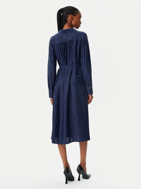 BOSS BOSS Sukienka koszulowa Dieshina1 50532758 Granatowy Relaxed Fit