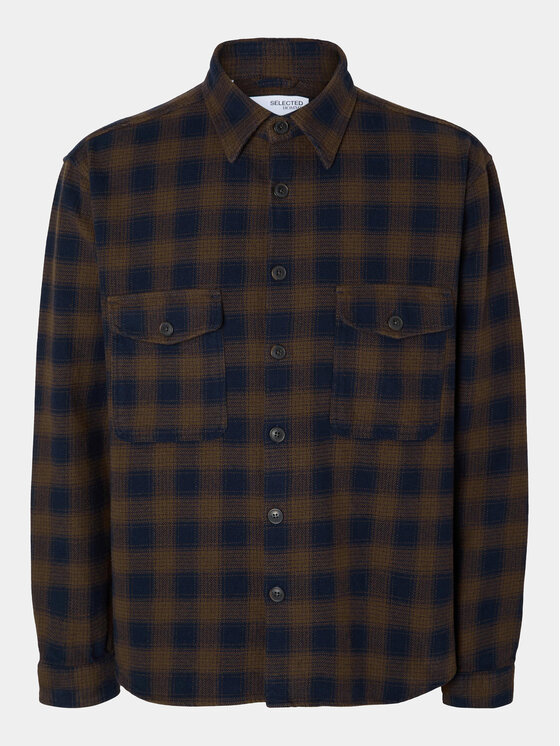 Selected Homme Selected Homme Košulja 16090168 Smeđa Loose Fit