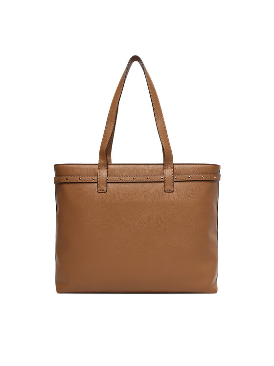 Torebka shopper widziana od tyłu, uchwyty skierowane ku górze.
