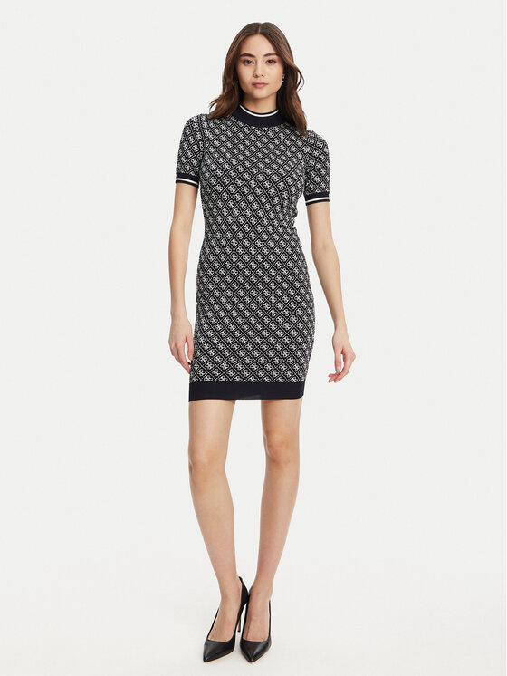 Guess Guess Плетена рокля W3YK39 Z37K0 Тъмносин Regular Fit