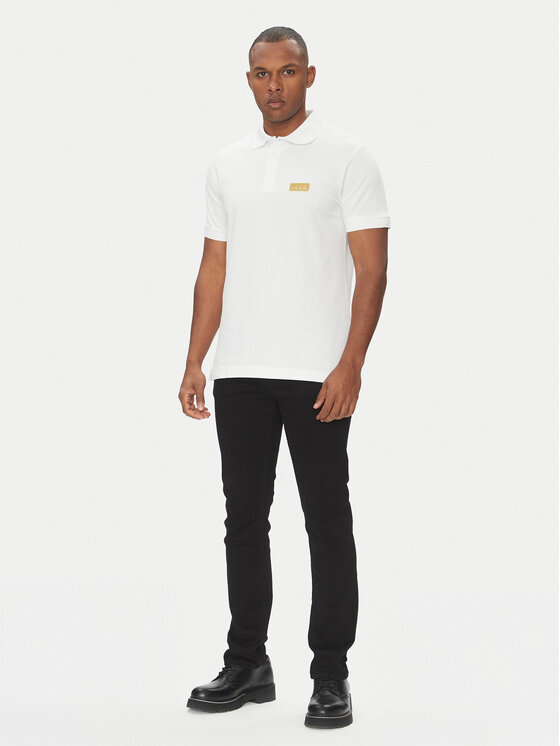 Versace Jeans Couture Versace Jeans Couture Polo 78GAGT08 Biały Regular Fit