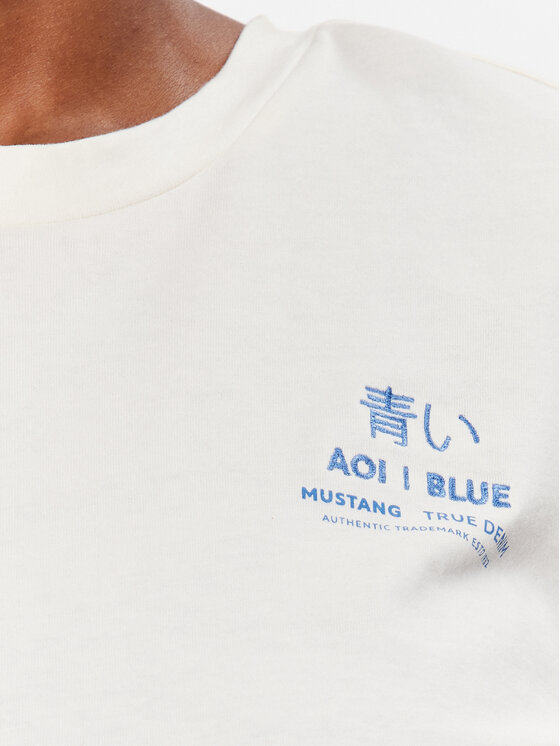 Mustang Mustang T-Shirt Audrey 1013397 Εκρού Regular Fit