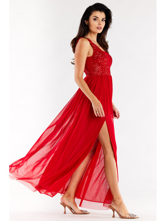 Awama Awama Abito da sera A486 Rosso Basic Fit