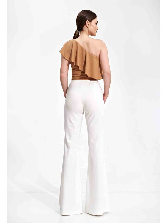 FIGL FIGL Bluzka M875 Beżowy Regular Fit