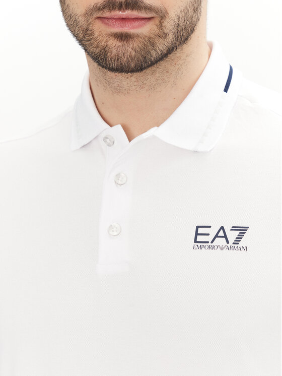 EA7 Emporio Armani EA7 Emporio Armani Polo 7M000184 AF13511 U0002 Biały Slim Fit