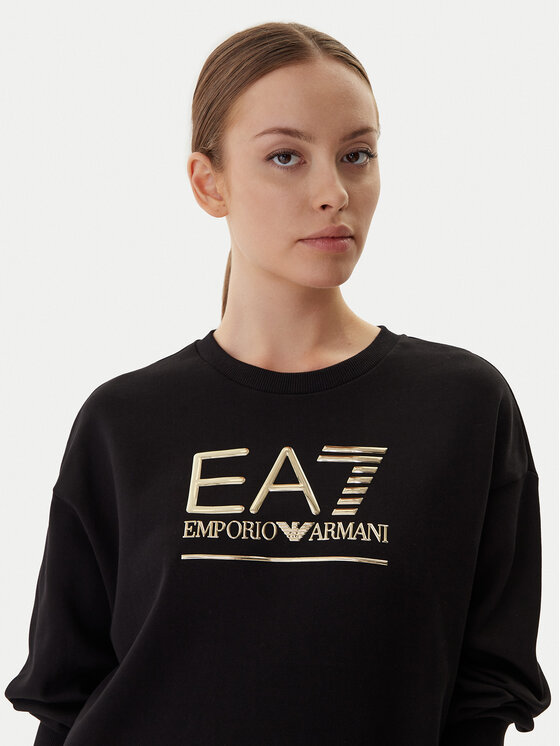 EA7 Emporio Armani EA7 Emporio Armani Džemperis ar kapuci 7W000416 AF12473 MC021 Melns Relaxed Fit