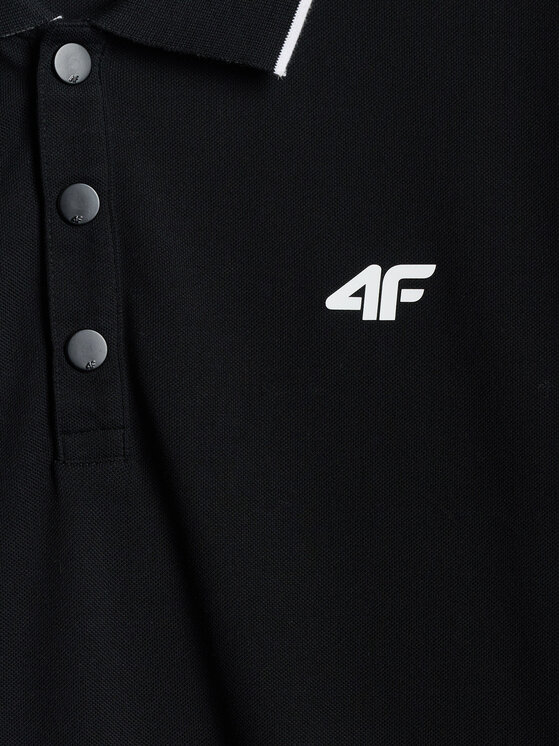 4F 4F Polo COMMERCIAL 12 Czarny Regular Fit