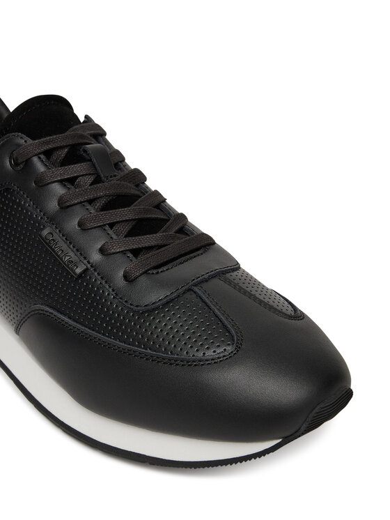 Calvin Klein Calvin Klein Сникърси Low Prof Runn Laceup Perf Lth HM0HM01871 Черен