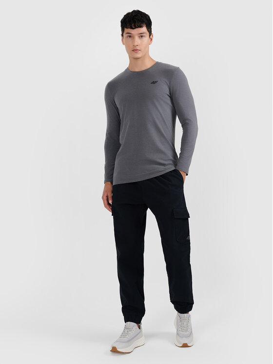 4F 4F Longsleeve NOS Szary ciemny Slim Fit