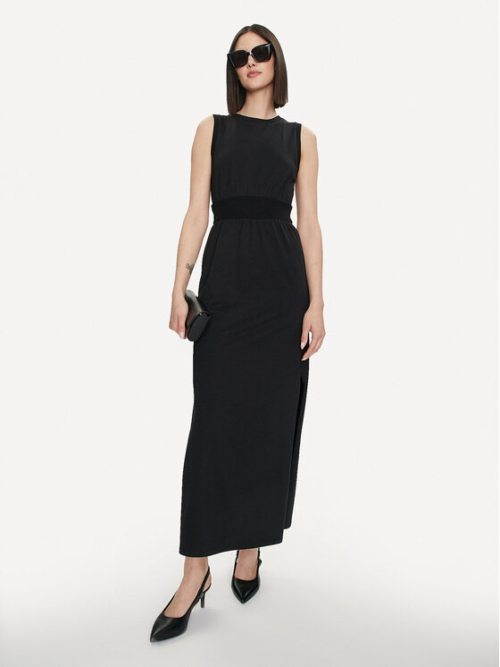 United Colors Of Benetton United Colors Of Benetton Rochie de vară 3L3XDV01G Negru Regular Fit
