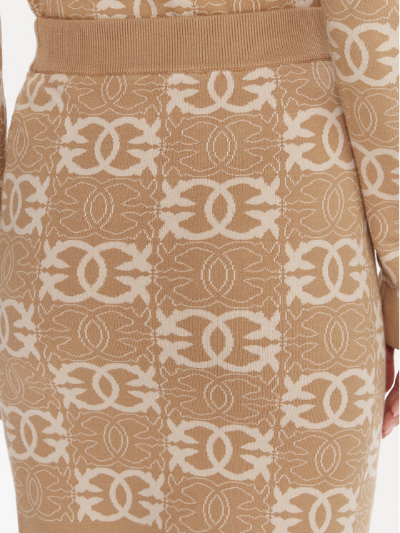 PINKO PINKO Spódnica mini Bang Bang 106040 A2YD Beżowy Slim Fit