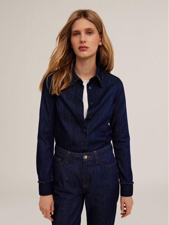 Motivi Motivi Camicia 5451Q000751N024 Blu Regular Fit