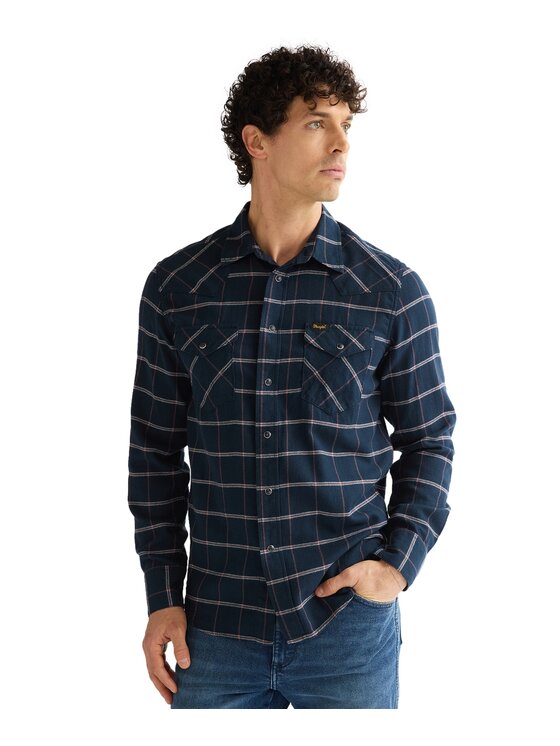Wrangler Wrangler Koszula 112386956 Granatowy Regular Fit