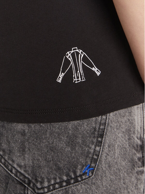 KARL LAGERFELD KARL LAGERFELD T-särk A3W17099 Must Regular Fit