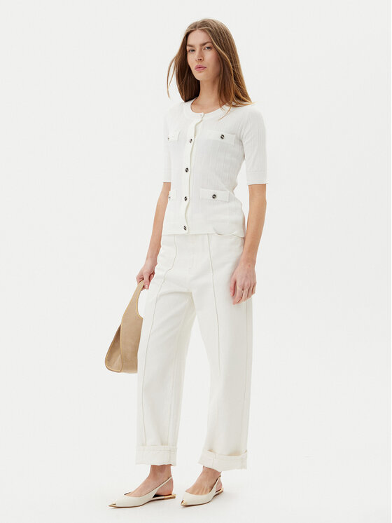 ARTIGLI ARTIGLI Kardiganas ACMA001877 Écru Regular Fit
