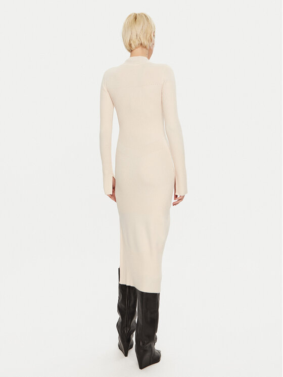 Patrizia Pepe Patrizia Pepe Kootud kleit 2A2848 K214 Ekrüüvärv Regular Fit