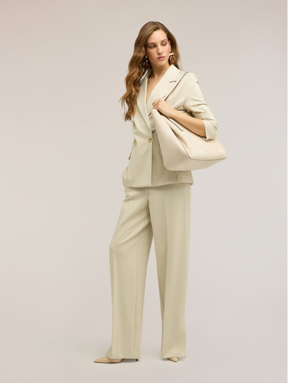 Motivi Motivi Pantaloni di tessuto P024Q004486N0S1 Bianco Over Fit