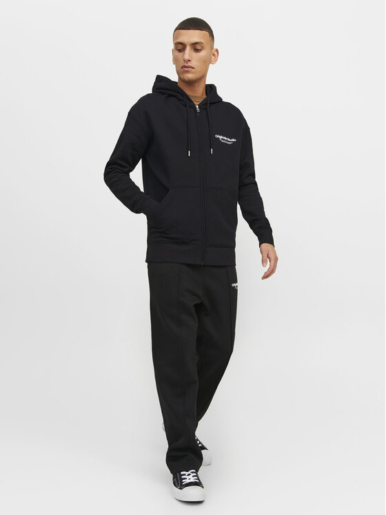Jack&Jones Jack&Jones Majica dugih rukava Vesterbro 12241691 Crna Relaxed Fit