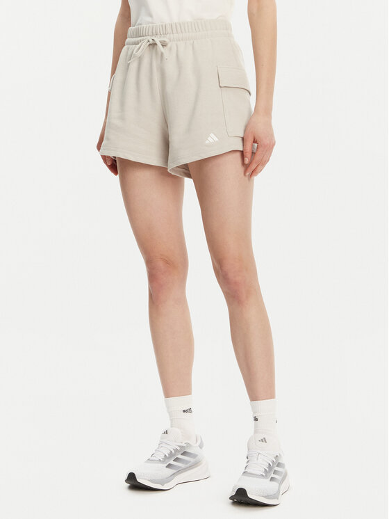 adidas adidas Pantaloni scurți sport Essentials Small Logo JC5699 Bej Loose Fit
