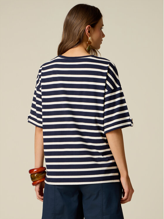Oltre Oltre T-shirt G01PJ004716N0Z4 Blu Regular Fit