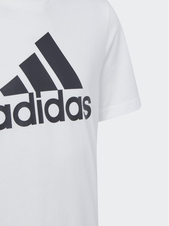adidas adidas Marškinėliai Essentials Big Logo Cotton T-Shirt IB1670 Balta Regular Fit