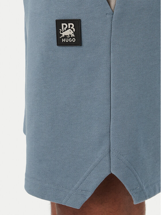 HUGO HUGO Kratke hlače iz tkanine Despen_RB 50559712 Siva Relaxed Fit