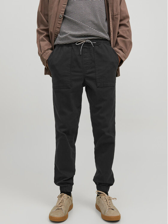 Jack&Jones Džogeri Gordon 12229712 Melns Regular Fit