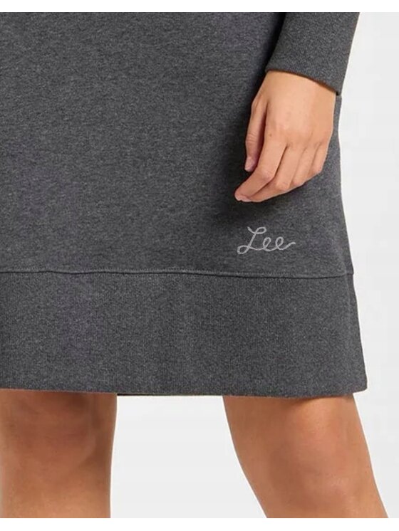 Lee Lee Kombinezon Raglan Sweatshirt Dress Szary Basic Fit