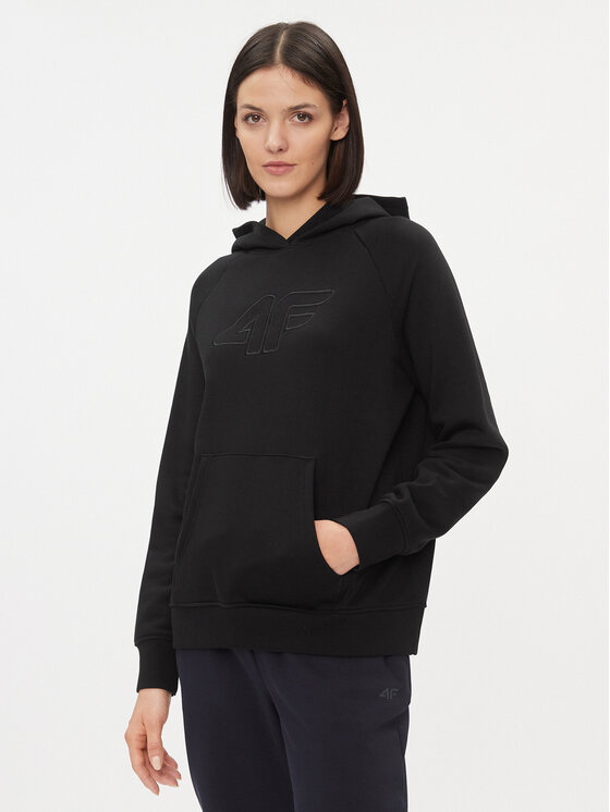 4F 4F Bluză 4FAW23TSWSF0765 Negru Regular Fit