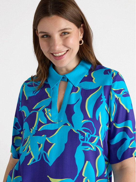Fiorella Rubino Fiorella Rubino Blusa 2764T002257N0Z4 Turchese Boxy Fit