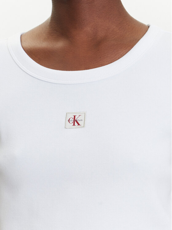 Calvin Klein Jeans Calvin Klein Jeans Majica LV047C200G Bela Slim Fit