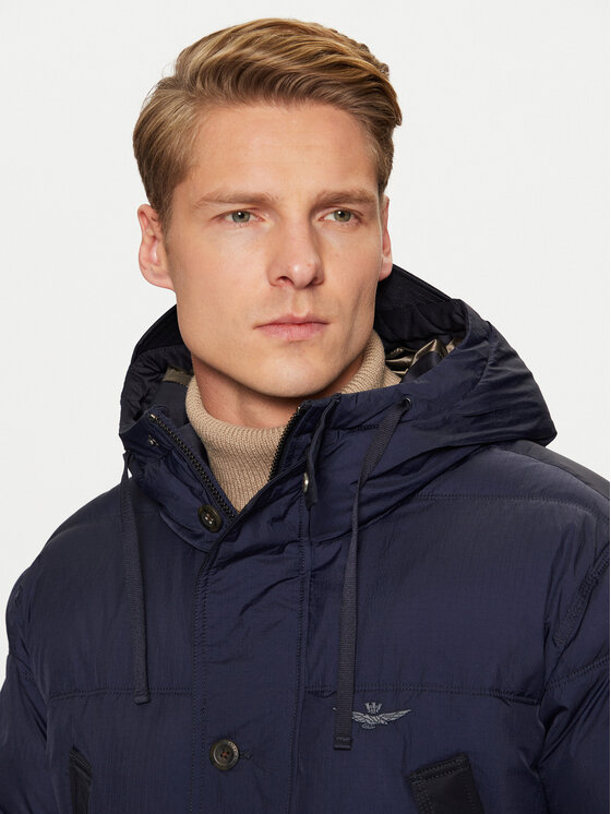 Aeronautica Militare Aeronautica Militare Zimní bunda 242AB2192CT3375 Tmavomodrá Regular Fit