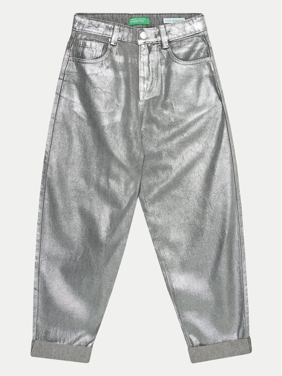 Dziewczęce Jeansy United Colors Of Benetton, Rozmiar 150, Szare, 48UHCE03M