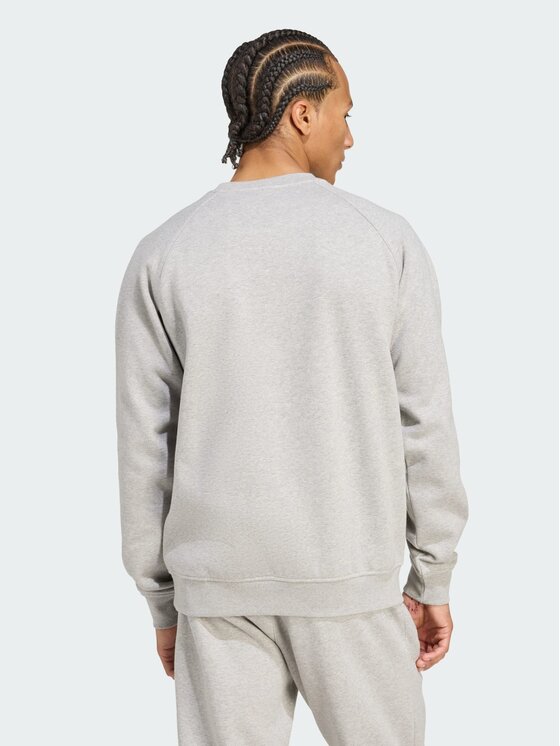 adidas adidas Longsleeve Trefoil Essentials Crew Szary Regular Fit