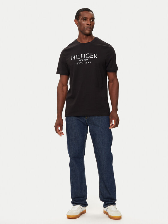 Tommy Hilfiger Tommy Hilfiger T-särk MW0MW36499 Must Regular Fit
